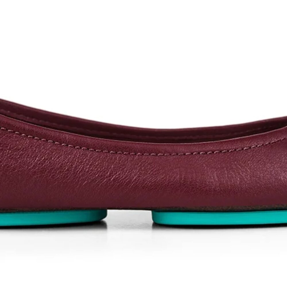 Tieks Italian Leather Ballet Flats Wine Burgundy Size 7 - Picture 5 of 8